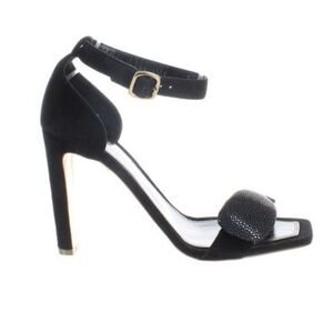 Rupert Sanderson London Melissa sandals black pebble leather heels Sz 6.5 new